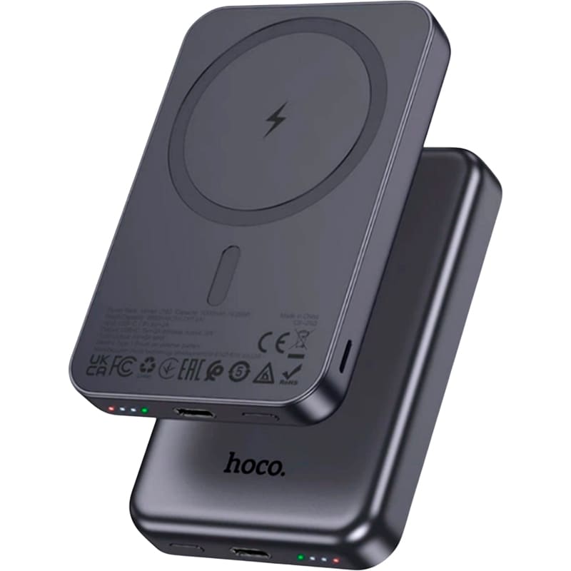 Powerbank HOCO J160 Original Magnetic Wireless 5000mAh 5W Black (714868) Емкость 5000