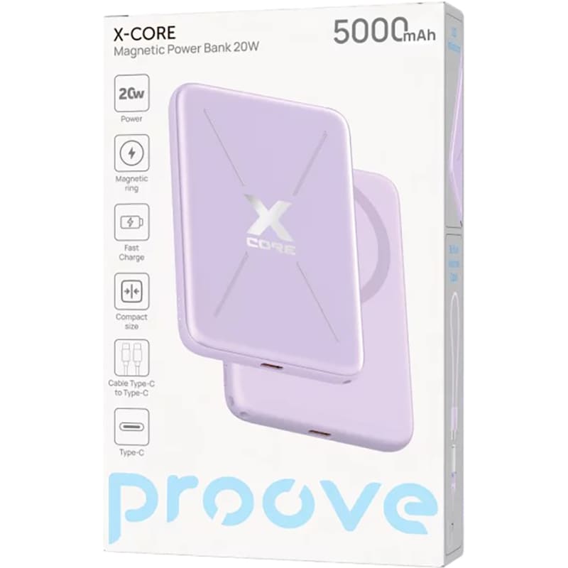 Замовити Powerbank PROOVE Proove X-Core 5000mAh 20W Purple (PNXC20010009)