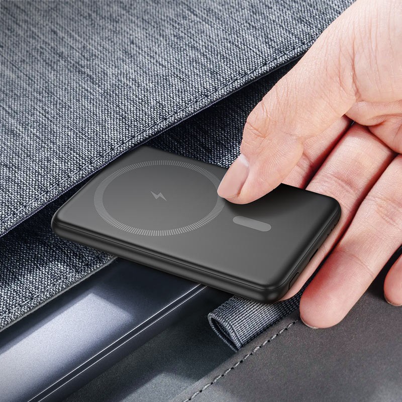 Powerbank HOCO J140A Tony 5000 mAh Magnetic Black (714866) Входной разъем USB Type-C