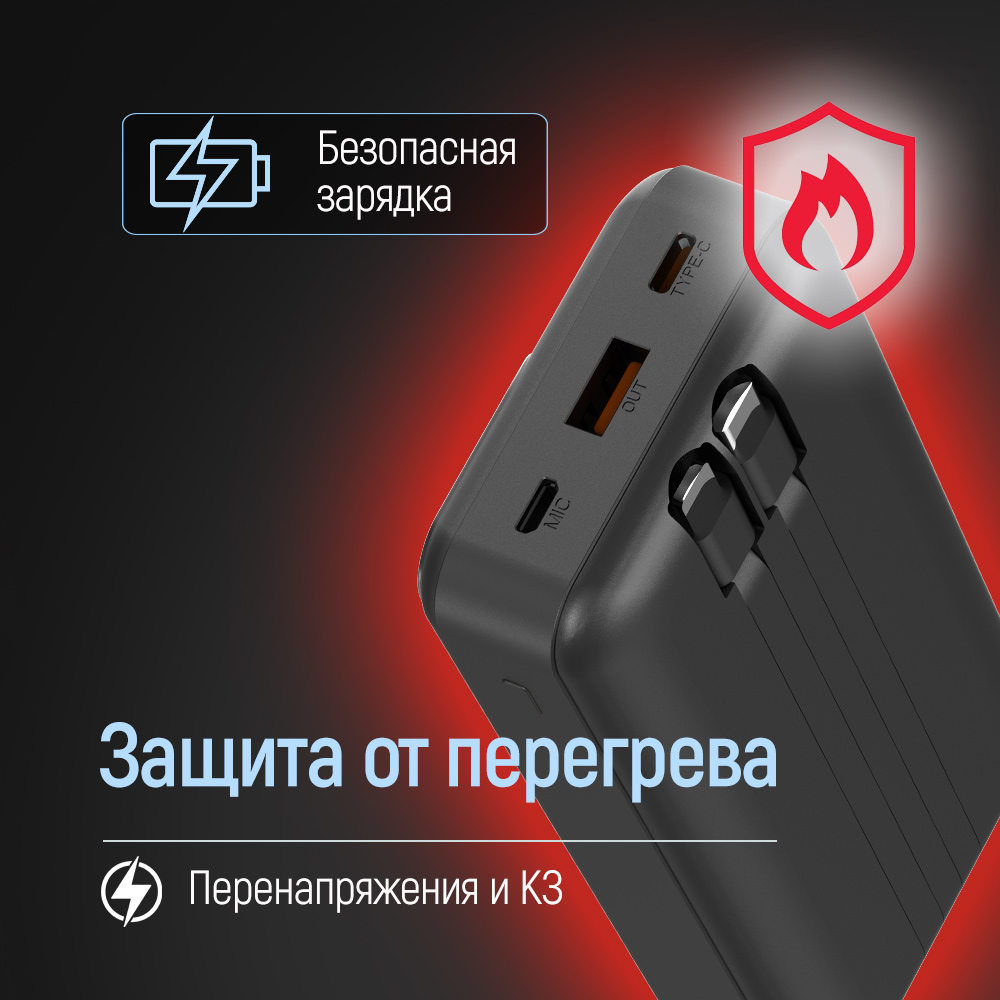 В Украине Powerbank COLORWAY 20000 mAh Optimal Power Black (USB QC3.0 + USB-C PD22.5W)