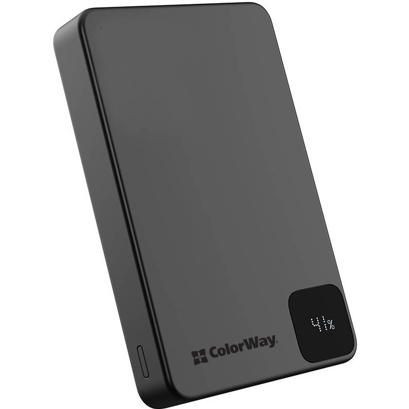 Powerbank COLORWAY 10000 mAh 15W MagSafe (USB-C PD 20W) Black Торгова марка COLORWAY