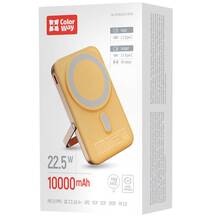 Powerbank COLORWAY 10000 mAh 15W MagSafe & Watch Wireless Amber USB-C PD 22.5W (CW-PB100LPA2Y-WPDD)