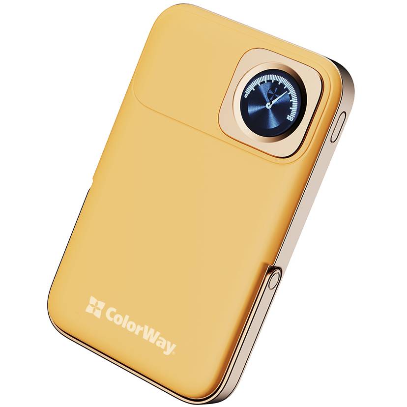 Powerbank COLORWAY 10000 mAh 15W MagSafe & Watch Wireless Amber USB-C PD 22.5W (CW-PB100LPA2Y-WPDD)