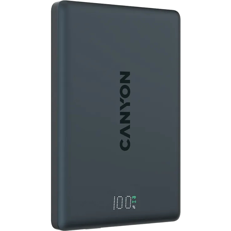 Powerbank CANYON 5000mAh OnPower 500 magnetic Aluminium Interstellar Black (CNS-CPB500B) Емкость 5000