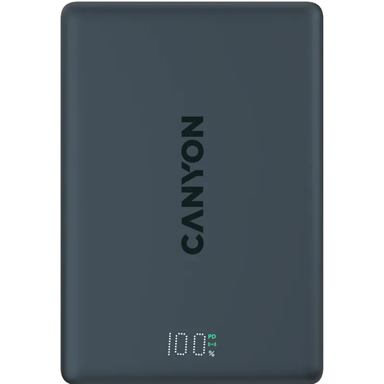 Powerbank CANYON 5000mAh OnPower 500 magnetic Aluminium Interstellar Black (CNS-CPB500B)