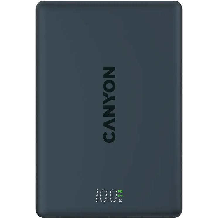 Powerbank CANYON 10000mAh OnPower 511 magnetic Aluminium Interstellar Black (CNS-CPB511B)