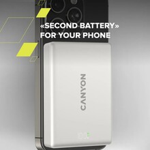 Powerbank CANYON 10000mAh OnPower 511 magnetic Aluminium Interstellar Black (CNS-CPB511B)