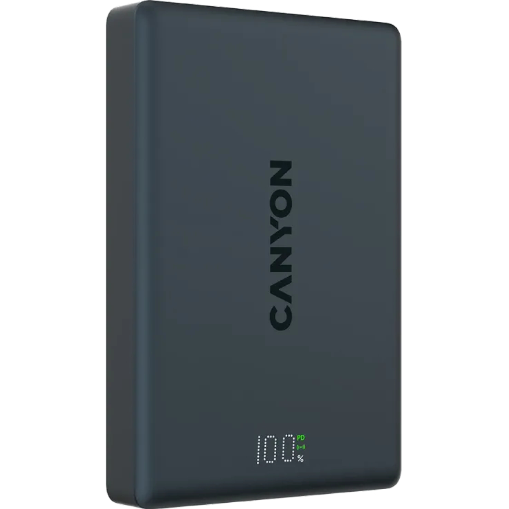 Powerbank CANYON 10000mAh OnPower 511 magnetic Aluminium Interstellar Black (CNS-CPB511B) Торговая марка CANYON
