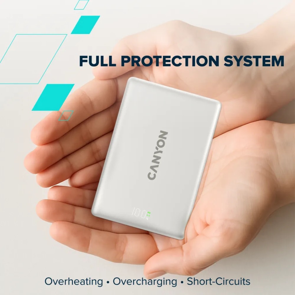 Заказать Powerbank CANYON 10000mAh OnPower 511 magnetic Aluminium Star Grey (CNS-CPB511G)