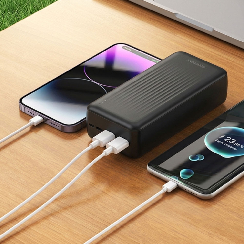 Изображение Powerbank BOROFONE 30000mAh BJ80B Clever PD20W + QC22.5W Black (714874)