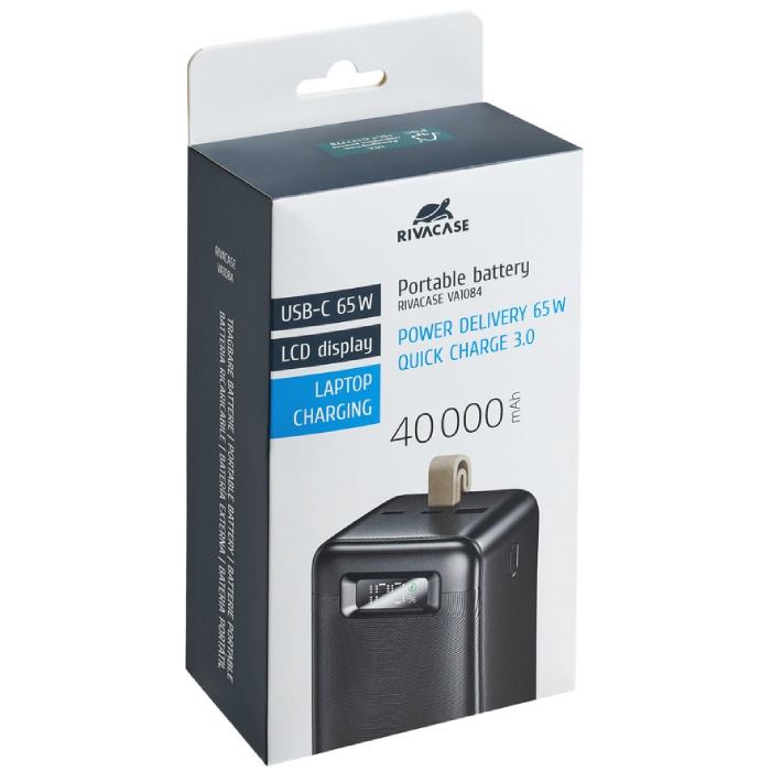Фото 19 Powerbank RIVACASE VA1084 40000mA 65W PD Black