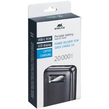 Powerbank RIVACASE VA1082 20000mA 65W PD Black