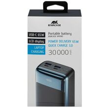 Powerbank RIVACASE VA1080 30000mA 65W QC+PD Black