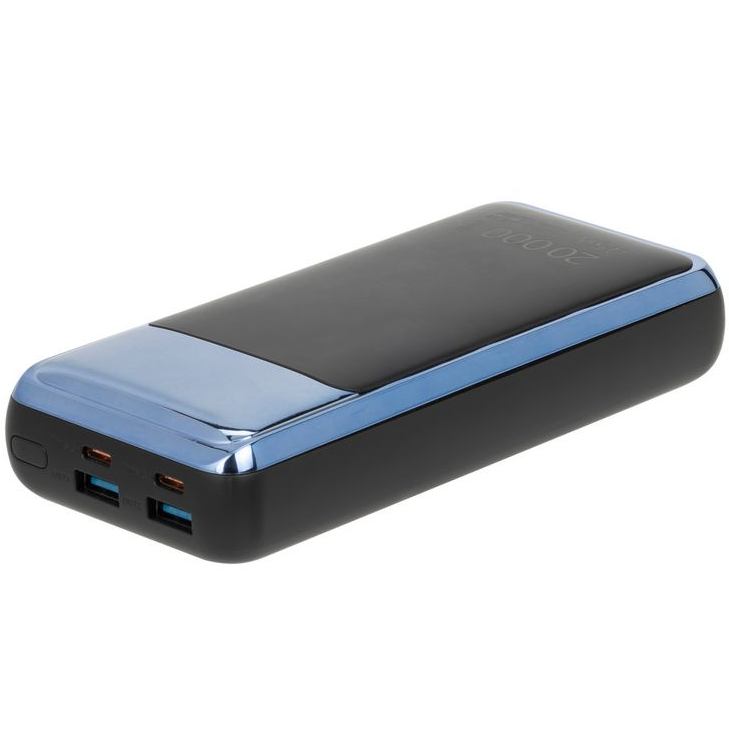 Powerbank RIVACASE VA1075 20000mAh 45W QC+PD Black Вхідний роз'єм USB Type-C