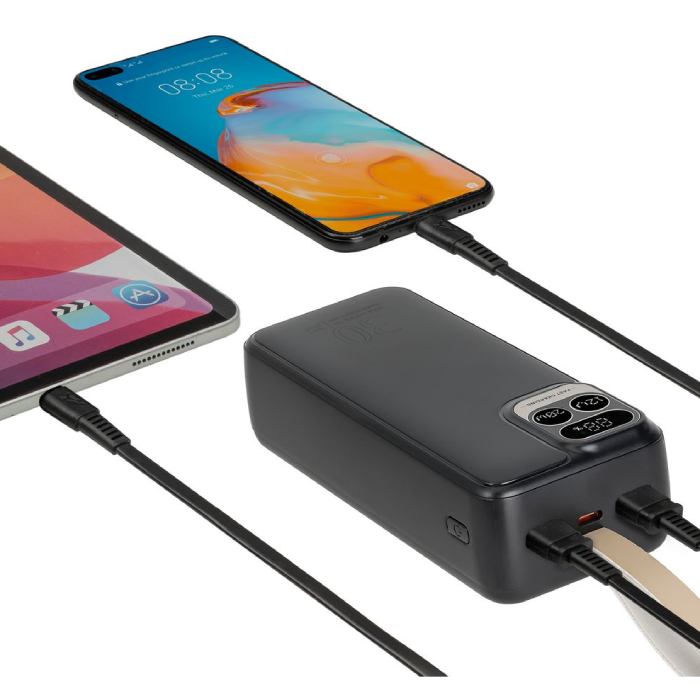 Зображення Powerbank RIVACASE VA2585 30000 mA 20W PD+QC Black