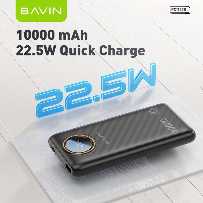 Powerbank BAVIN PC1152S 10000 mAh Black (Y-PC1152S-BK) Ємність 10000