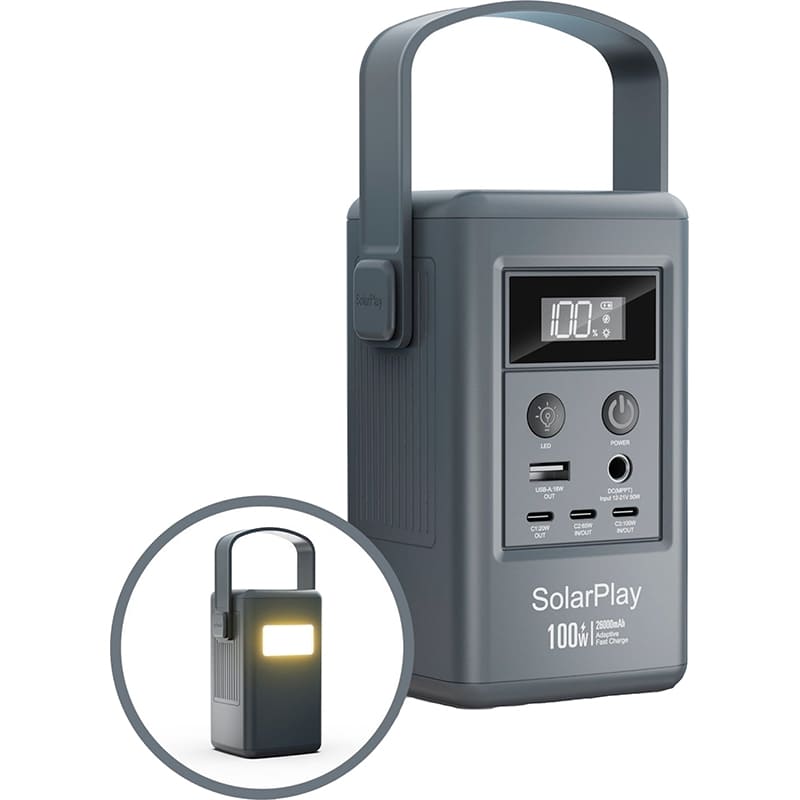 Powerbank SOLARPLAY Q100 25000 mAh 100W Grey (714897) Торгова марка SOLARPLAY