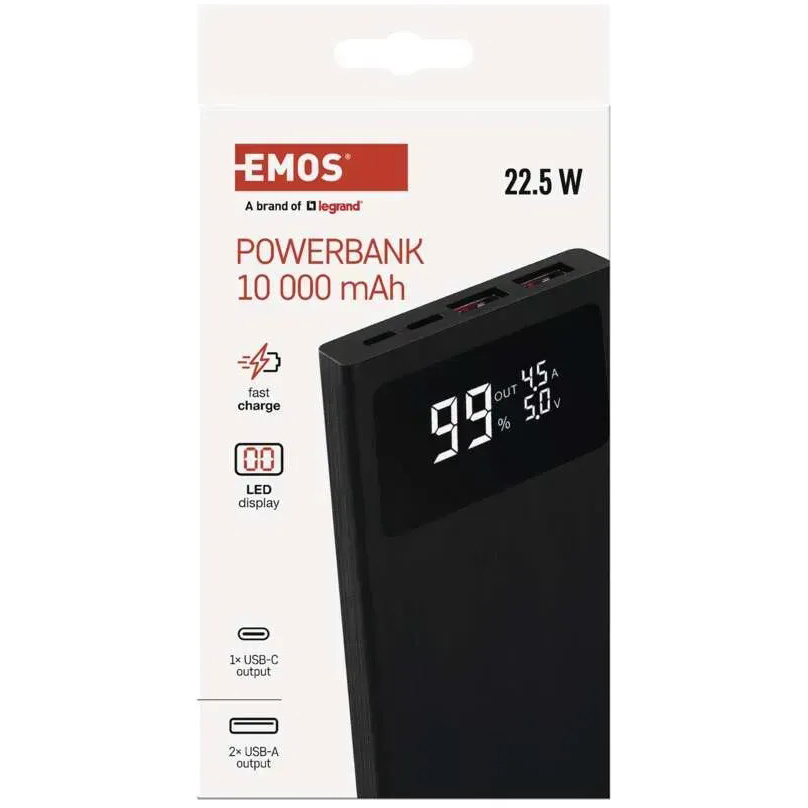 Фото 14 Powerbank EMOS 20000mAh BetaQ20 22,5W PD20W black (9B0532B)