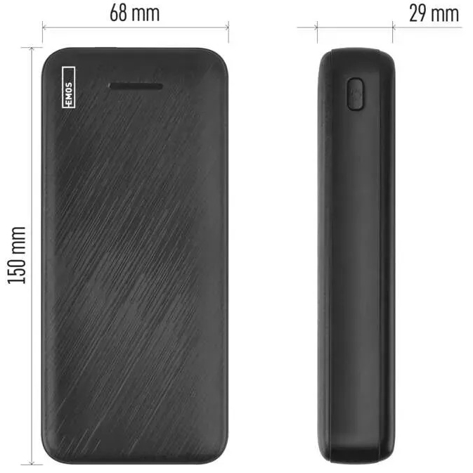 Фото Powerbank EMOS 20000mAh AlphaQ3 22,5W PD20W black (B0572B)