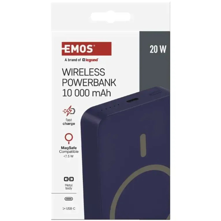 Фото 17 Powerbank EMOS 10000mAh WI1046 20W PD20W blue (B0551BL)