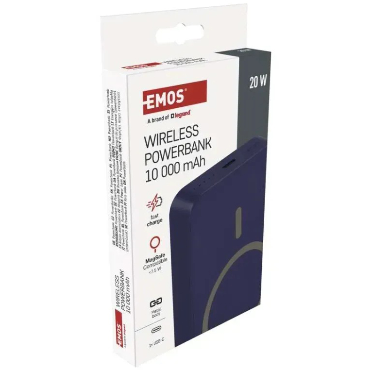 Фото 18 Powerbank EMOS 10000mAh WI1046 20W PD20W blue (B0551BL)