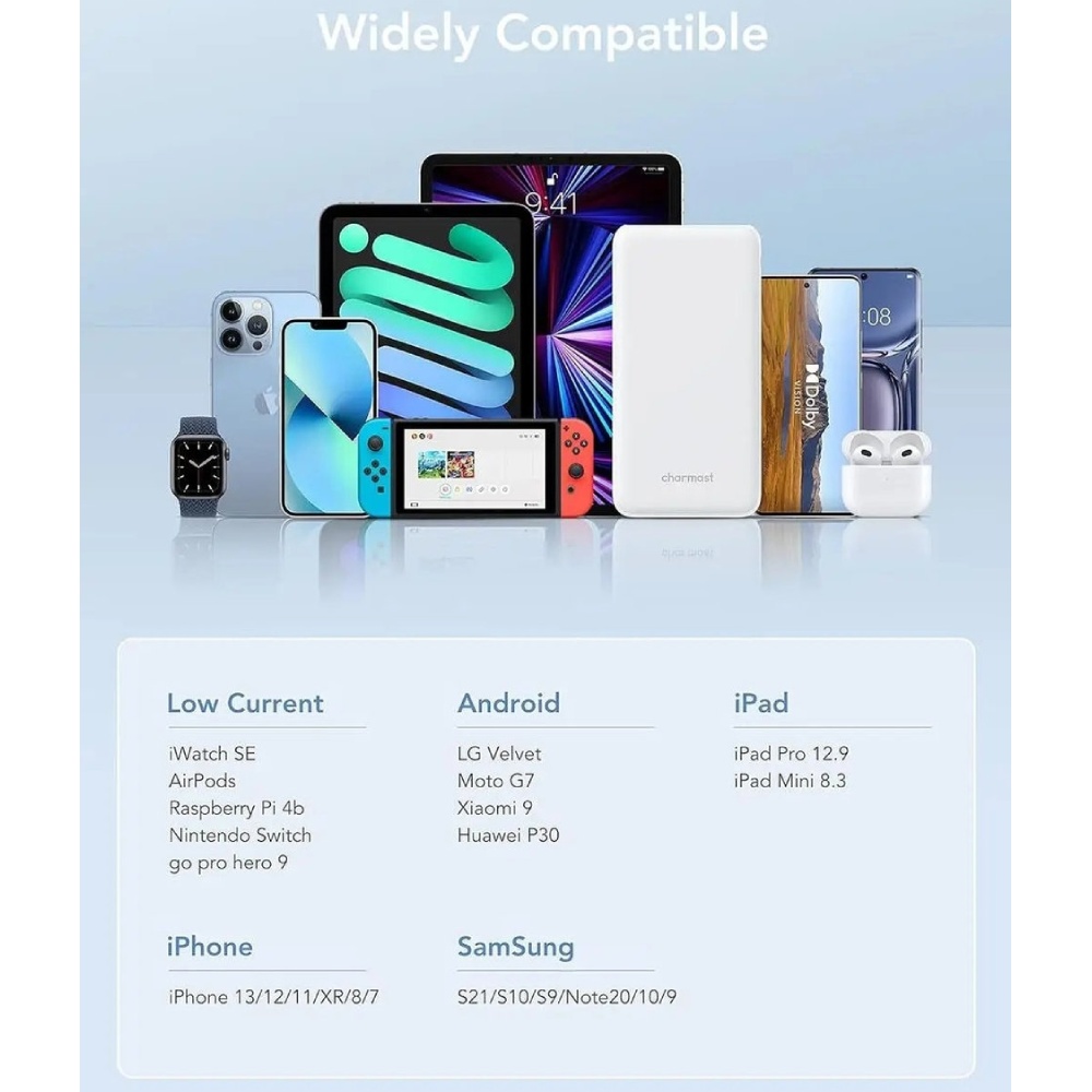 Внешний вид Powerbank CHARMAST W2002C 26800 mAh Black (B073FJ9X2J)