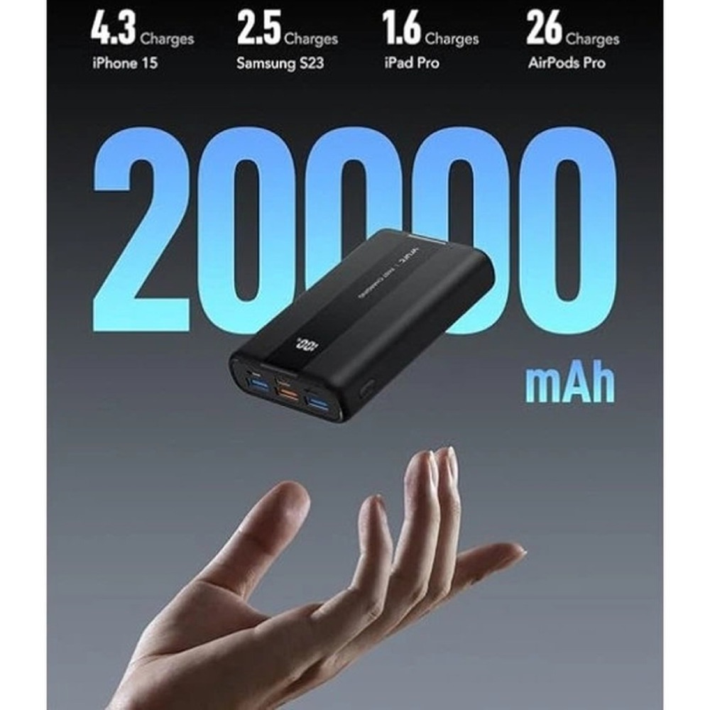 Powerbank VRURC T2055 20000 mAh Black (D9A-SL-2055BLACK-DE) Тип аккумулятора Li-Pol