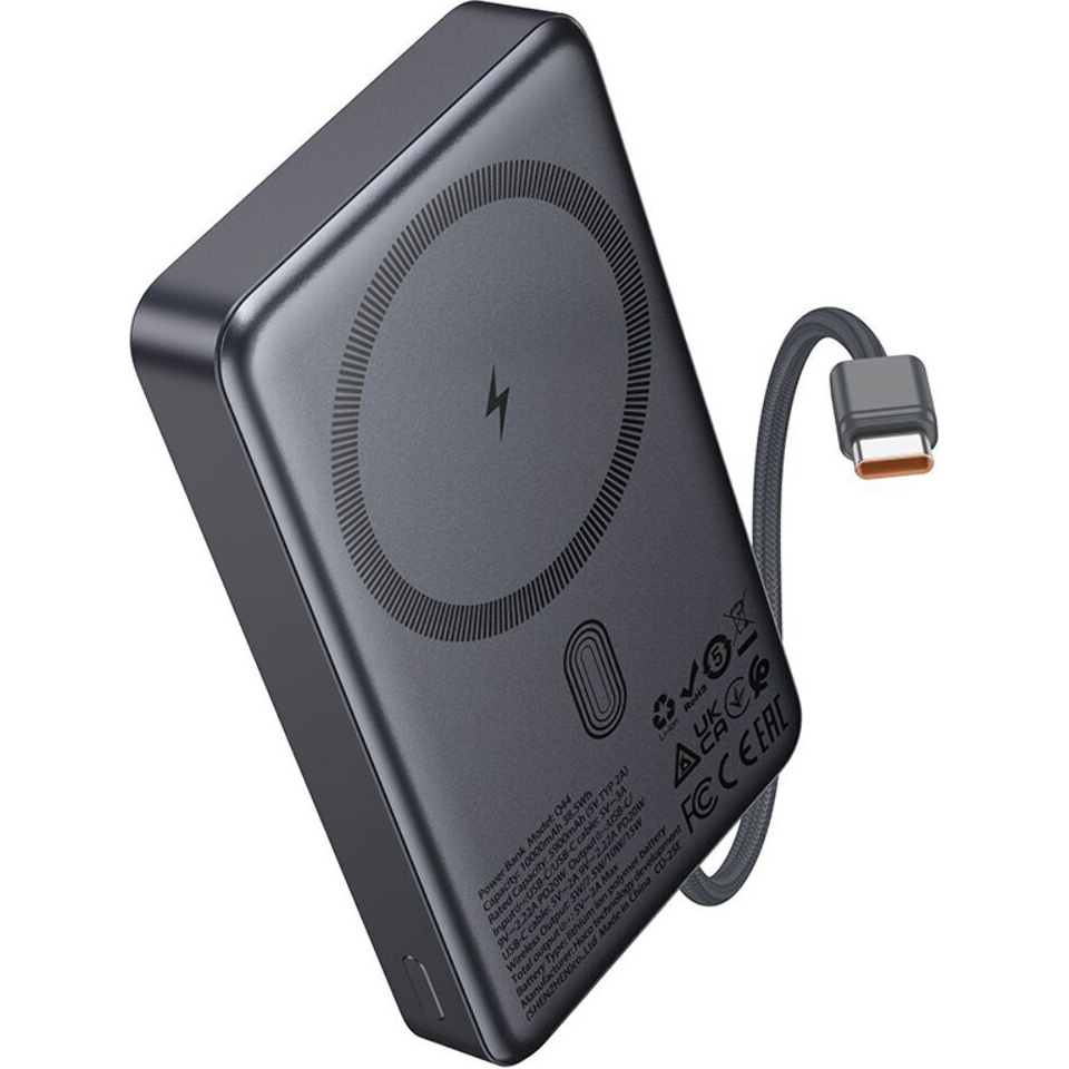 Powerbank HOCO Q44 Origen Dual PD20W Magnetic 10000mAh Metal Gray (714983)