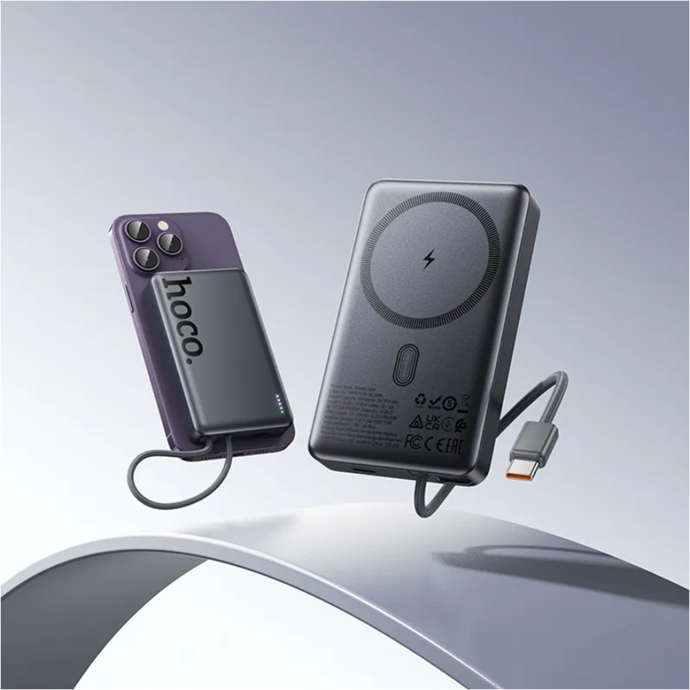 Замовити Powerbank HOCO Q44 Origen Dual PD20W Magnetic 10000mAh Metal Gray (714983)