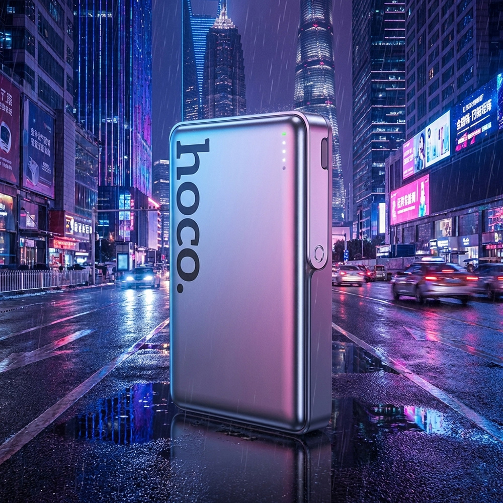 Фото Powerbank HOCO Q36A Sunlight 10000mAh PD20W Magnetic Metal Grey (714987)