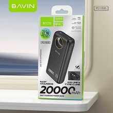 Powerbank BAVIN PC1153S 20000 mAh 22.5W Fast Charging Black (Y-PC1153S-BK)