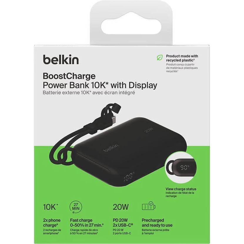 Покупка Powerbank BELKIN 10000 mAh 20 Вт Black (BPB027HQBK)