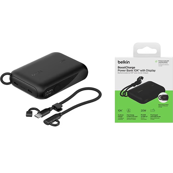 Замовити Powerbank BELKIN 10000 mAh 20 Вт Black (BPB027HQBK)