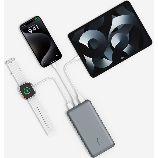 Замовити Powerbank BELKIN 20000 mAh 15 Вт Gray (BPB012BTGY)