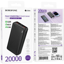 Powerbank BOROFONE 20000mAh BJ56A Graceful PD20W + QC22.5W Black (714989)