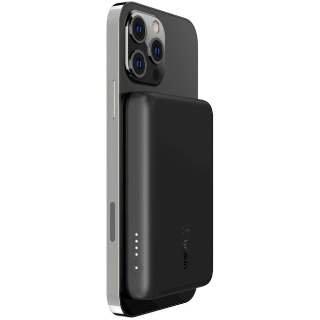 Зовнішній вигляд Powerbank BELKIN 2500 mAh 7.5 Вт Magnetic Black (BPD002BTBK)