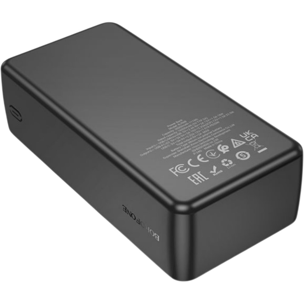 Powerbank BOROFONE BJ56B Graceful 30000mAh PD20W + QC22.5W Black (714990) Ємність 30000