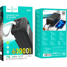 Powerbank HOCO J86B Electric 60000mAh PD20W/QC22.5W + LCD + Lamp Black (714993)