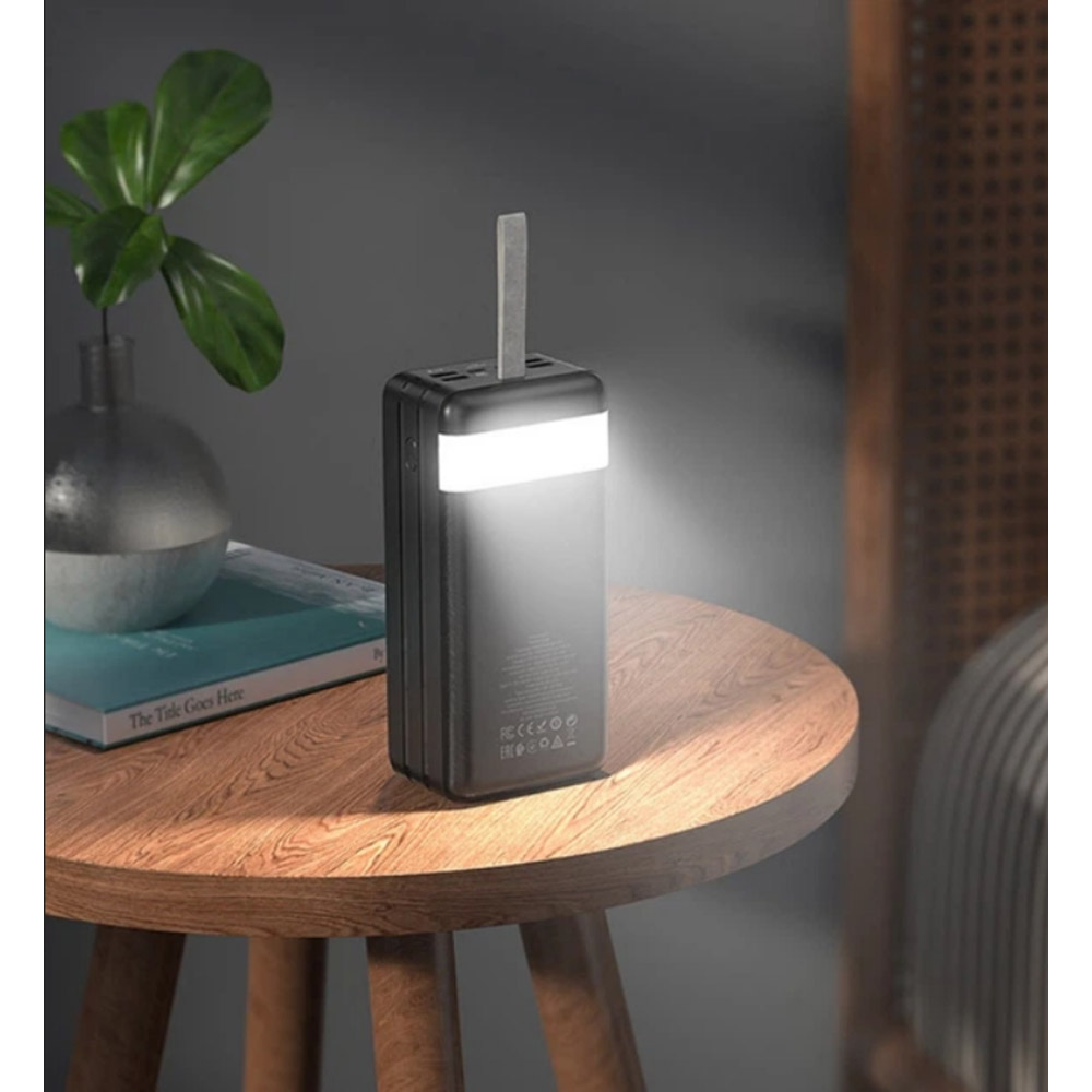 Замовити Powerbank HOCO J86B Electric 60000mAh PD20W/QC22.5W + LCD + Lamp Black (714993)