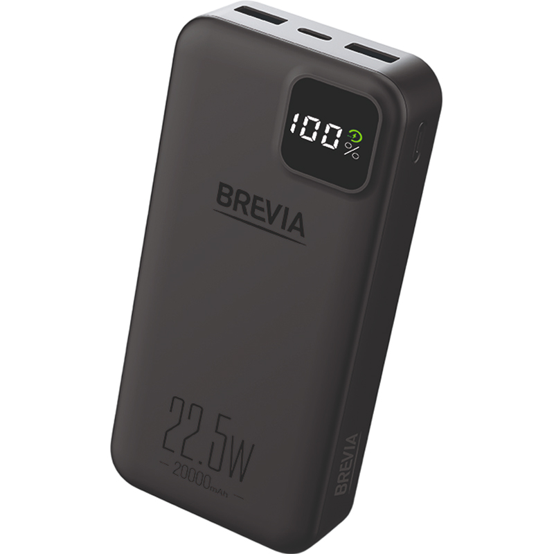 Powerbank BREVIA 20000mAh 22.5W Li-Pol LCD Black (45220PB)