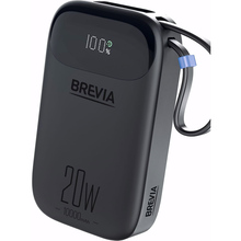 Powerbank BREVIA ePower LCD 10000mAh PD20W CompactMini Black + cable (45420CMB)