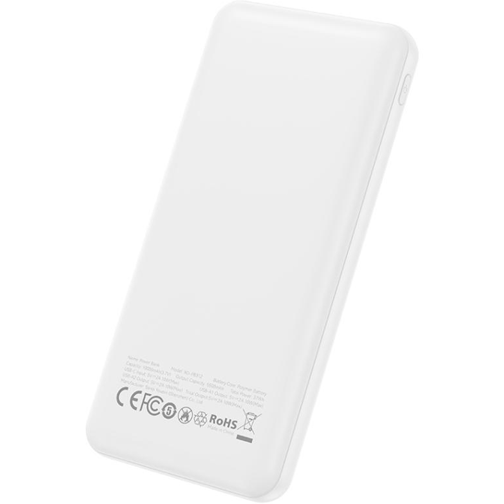 Powerbank XO 10000mAh PB312 White (XO-PB312-WH) Ємність 10000