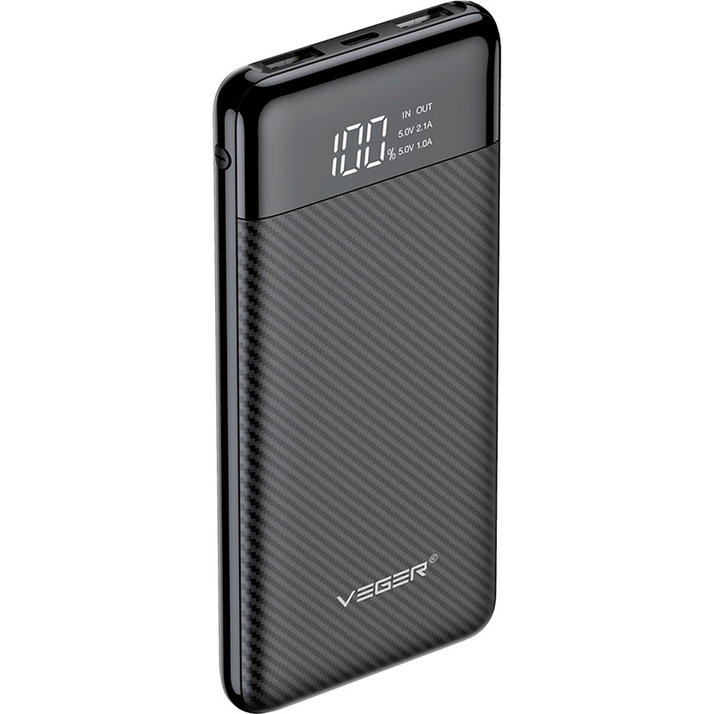 Powerbank VEGER W1087 10000 mAh 10W Black