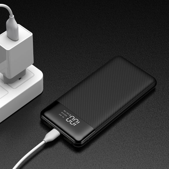 Powerbank VEGER W1087 10000 mAh 10W Black Входной разъем micro-USB, USB Type-C