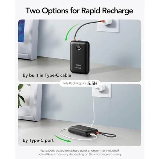 Powerbank VIYISI G2068 20000mAh 30W Black Емкость 20000