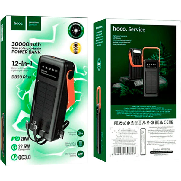Фото Powerbank HOCO DB33 Plus Rising 30000mAh 22.5W Black (715033)