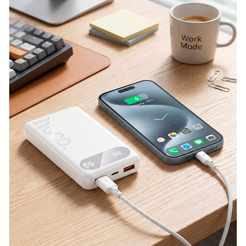 Фото Powerbank HOCO J154 Victorious 10000mAh PD20W + QC22.5W White (715034)