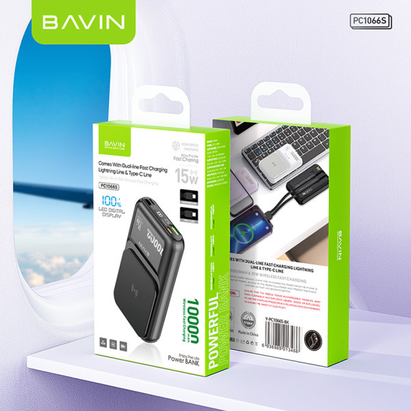 Замовити Powerbank BAVIN PC1066S 10000 mAh White (Y-PC1066S-WH)