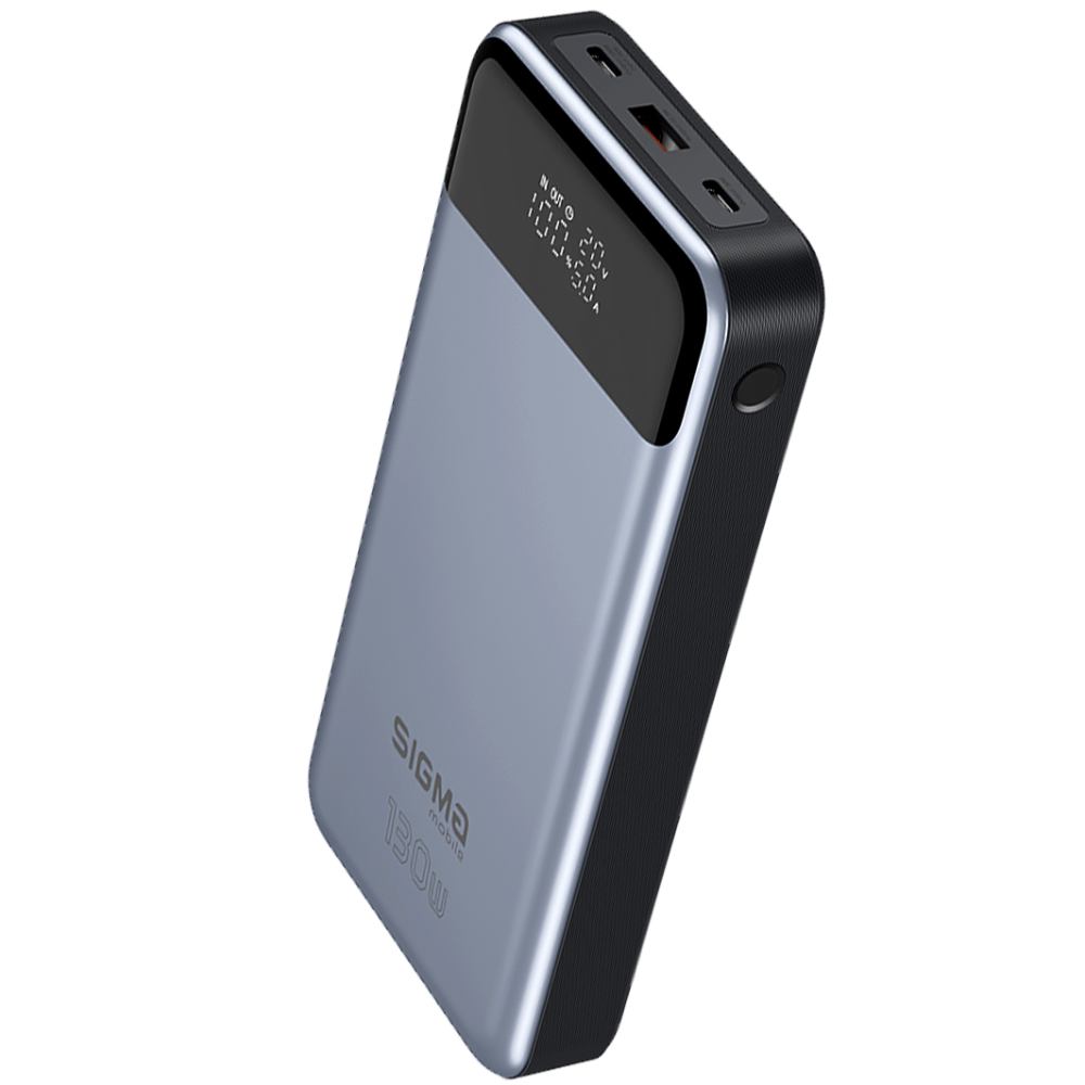 Powerbank SIGMA X-power SI30A7QLX 30000 mah 130W Silver (z4827798479117) Тип аккумулятора Li-Pol