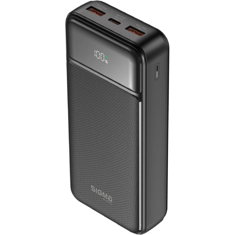 Powerbank SIGMA X-power SI20A4QL 20000 mah 20W Black (4827798799710) Емкость 20000
